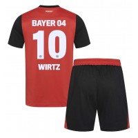 Echipament fotbal Bayer Leverkusen Florian Wirtz #10 Tricou Acasa 2024-25 pentru copii maneca scurta (+ Pantaloni scurti)